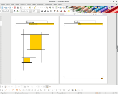 Free template Capa Laranja valid for LibreOffice, OpenOffice, Microsoft Word, Excel, Powerpoint and Office 365