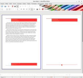 Free template Capa Vermelho valid for LibreOffice, OpenOffice, Microsoft Word, Excel, Powerpoint and Office 365