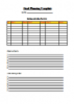 Free download Goal Planning Template DOC, XLS or PPT template free to be edited with LibreOffice online or OpenOffice Desktop online