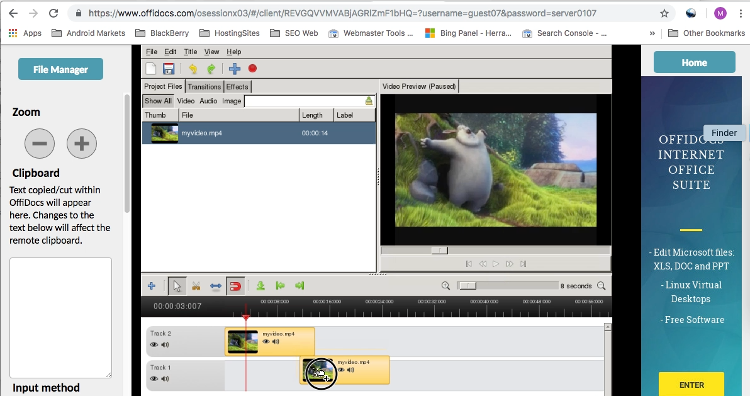 OpenShot video editor openline 1.4.3 in OffiDocs OpenShot video editor openline 1.4.3 in OffiDocs