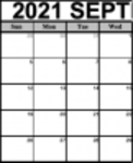 Free download Printable September 2021 Calendar Microsoft Word, Excel or Powerpoint template free to be edited with LibreOffice online or OpenOffice Desktop online