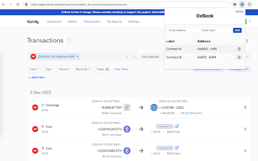 0xBook Koinly AddressBook from Chrome web store to be run with OffiDocs Chromium online 0xBook Koinly AddressBook from Chrome web store to be run with OffiDocs Chromium online