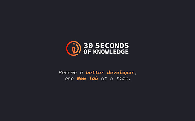 30 Seconds of Knowledge from Chrome web store to be run with OffiDocs Chromium online 30 Seconds of Knowledge from Chrome web store to be run with OffiDocs Chromium online