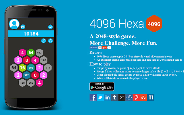 4096 Hexa from Chrome web store to be run with OffiDocs Chromium online 4096 Hexa from Chrome web store to be run with OffiDocs Chromium online