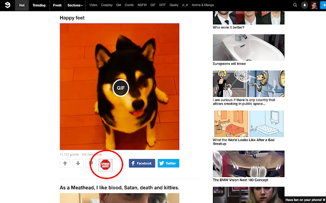 9GAG Spoiler Alert from Chrome web store to be run with OffiDocs Chromium online 9GAG Spoiler Alert from Chrome web store to be run with OffiDocs Chromium online