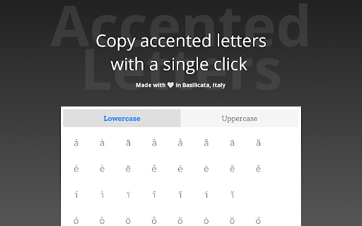 Accented Letters from Chrome web store to be run with OffiDocs Chromium online Accented Letters from Chrome web store to be run with OffiDocs Chromium online