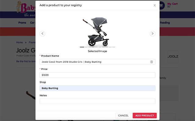 Add to Baby Got Gifts Button from Chrome web store to be run with OffiDocs Chromium online Add to Baby Got Gifts Button from Chrome web store to be run with OffiDocs Chromium online