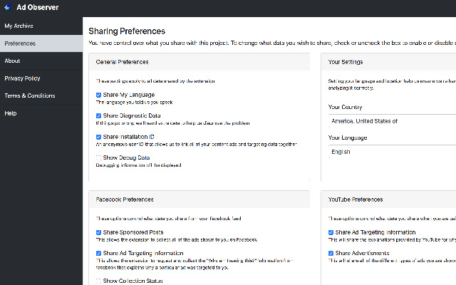 Ad Observer from Chrome web store to be run with OffiDocs Chromium online Ad Observer from Chrome web store to be run with OffiDocs Chromium online