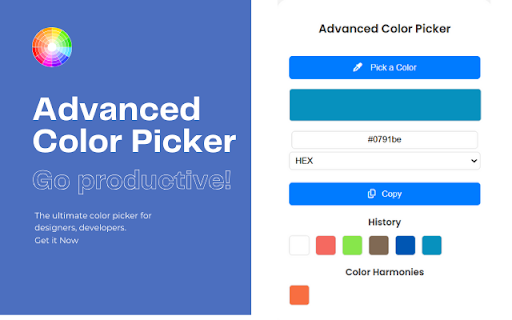 Advanced color picker from Chrome web store to be run with OffiDocs Chromium online Advanced color picker from Chrome web store to be run with OffiDocs Chromium online