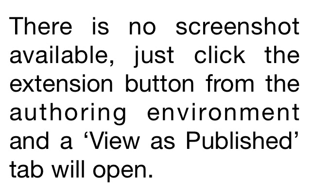 AEM View as Published Shortcut from Chrome web store to be run with OffiDocs Chromium online AEM View as Published Shortcut from Chrome web store to be run with OffiDocs Chromium online