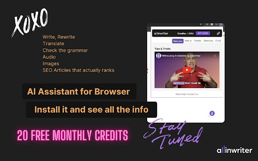 AI Assistant by AllinWriter from Chrome web store to be run with OffiDocs Chromium online AI Assistant by AllinWriter from Chrome web store to be run with OffiDocs Chromium online