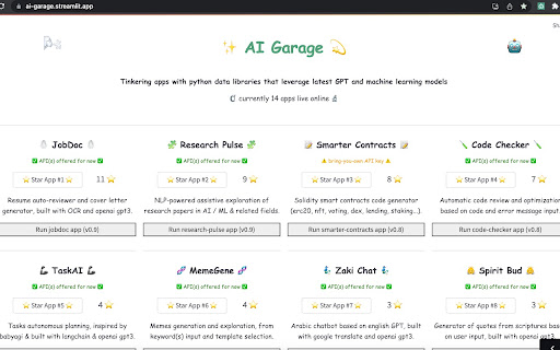AI Garage Toolbox extension from Chrome web store to be run with OffiDocs Chromium online AI Garage Toolbox extension from Chrome web store to be run with OffiDocs Chromium online