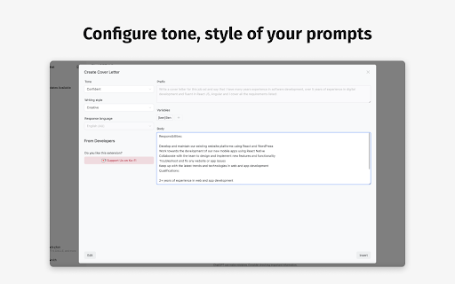 AI Prompt Template Builder ChatGPT, Gemini, Copilot, HuggingChat from Chrome web store to be run with OffiDocs Chromium online AI Prompt Template Builder ChatGPT, Gemini, Copilot, HuggingChat from Chrome web store to be run with OffiDocs Chromium online