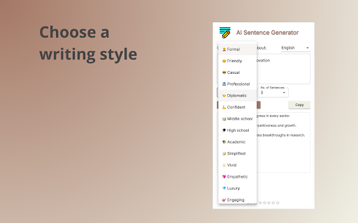 AI Sentence Generator from Chrome web store to be run with OffiDocs Chromium online AI Sentence Generator from Chrome web store to be run with OffiDocs Chromium online