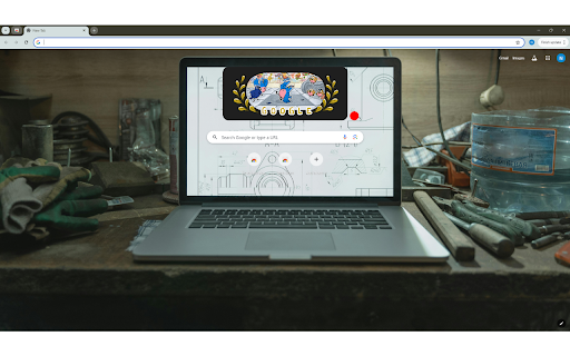 A Laptop on a Work Table from Chrome web store to be run with OffiDocs Chromium online A Laptop on a Work Table from Chrome web store to be run with OffiDocs Chromium online