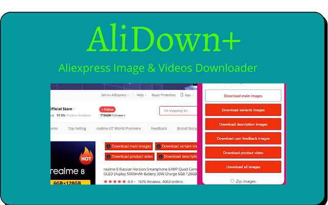 AliDown Plus| AliExpress Image Downloader from Chrome web store to be run with OffiDocs Chromium online AliDown Plus| AliExpress Image Downloader from Chrome web store to be run with OffiDocs Chromium online