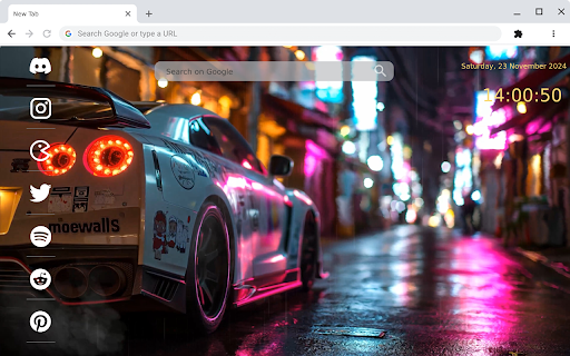 A live wallpaper of the Nissan GTR R35 surrounded by neon lights. from Chrome web store to be run with OffiDocs Chromium online A live wallpaper of the Nissan GTR R35 surrounded by neon lights. from Chrome web store to be run with OffiDocs Chromium online