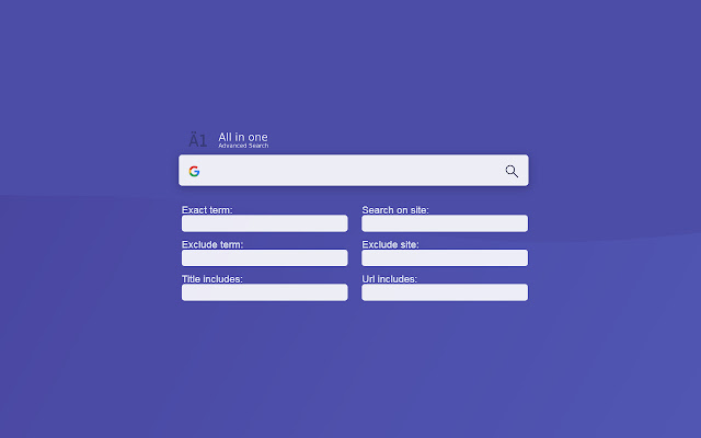 All in One Advanced Search from Chrome web store to be run with OffiDocs Chromium online All in One Advanced Search from Chrome web store to be run with OffiDocs Chromium online