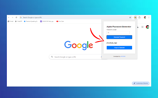 Alpha Password Generator from Chrome web store to be run with OffiDocs Chromium online Alpha Password Generator from Chrome web store to be run with OffiDocs Chromium online