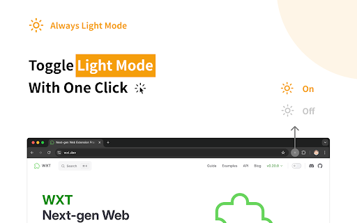 Always Light Mode from Chrome web store to be run with OffiDocs Chromium online Always Light Mode from Chrome web store to be run with OffiDocs Chromium online