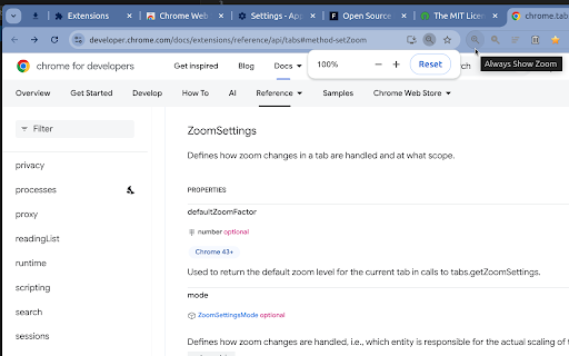 Always Show Zoom from Chrome web store to be run with OffiDocs Chromium online Always Show Zoom from Chrome web store to be run with OffiDocs Chromium online