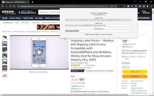 Amazon Affiliate Link Generator from Chrome web store to be run with OffiDocs Chromium online Amazon Affiliate Link Generator from Chrome web store to be run with OffiDocs Chromium online