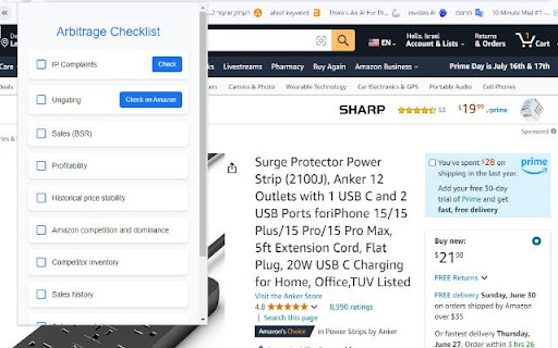 Amazon Arbitrage Assistant from Chrome web store to be run with OffiDocs Chromium online Amazon Arbitrage Assistant from Chrome web store to be run with OffiDocs Chromium online