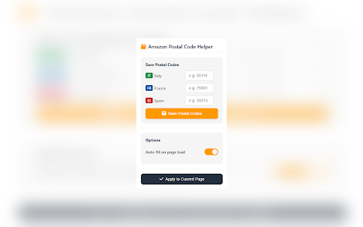 Amazon ZIP Code Helper from Chrome web store to be run with OffiDocs Chromium online Amazon ZIP Code Helper from Chrome web store to be run with OffiDocs Chromium online