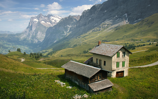 A mountain hut overlooks a spectacular valley in the Swiss alps from Chrome web store to be run with OffiDocs Chromium online A mountain hut overlooks a spectacular valley in the Swiss alps from Chrome web store to be run with OffiDocs Chromium online