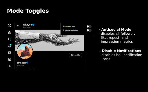 Antisocial X from Chrome web store to be run with OffiDocs Chromium online Antisocial X from Chrome web store to be run with OffiDocs Chromium online