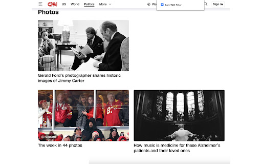 Anti TAD Filter (Trump Anxiety Disorder) from Chrome web store to be run with OffiDocs Chromium online Anti TAD Filter (Trump Anxiety Disorder) from Chrome web store to be run with OffiDocs Chromium online