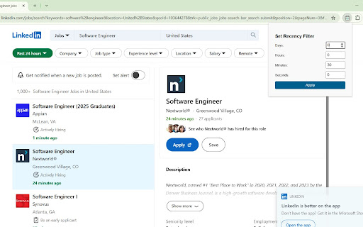 Apply First: LinkedIn™ Jobs from Chrome web store to be run with OffiDocs Chromium online Apply First: LinkedIn™ Jobs from Chrome web store to be run with OffiDocs Chromium online