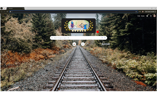 A Railroad Track Lined with Trees from Chrome web store to be run with OffiDocs Chromium online A Railroad Track Lined with Trees from Chrome web store to be run with OffiDocs Chromium online