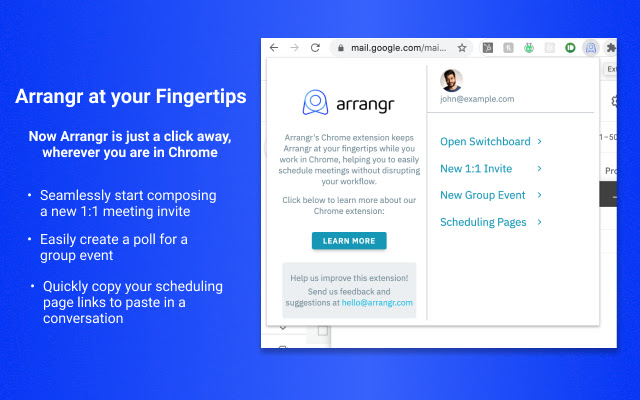 Arrangr: Meeting Scheduling Software from Chrome web store to be run with OffiDocs Chromium online Arrangr: Meeting Scheduling Software from Chrome web store to be run with OffiDocs Chromium online