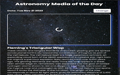 Astronomy Picture of the Day from Chrome web store to be run with OffiDocs Chromium online Astronomy Picture of the Day from Chrome web store to be run with OffiDocs Chromium online