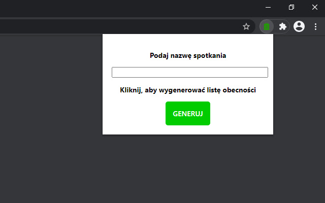Attendance list maker for Google Meet from Chrome web store to be run with OffiDocs Chromium online Attendance list maker for Google Meet from Chrome web store to be run with OffiDocs Chromium online