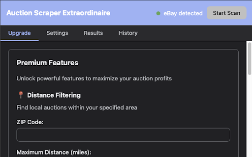 Auction Scraper Extraordinaire from Chrome web store to be run with OffiDocs Chromium online Auction Scraper Extraordinaire from Chrome web store to be run with OffiDocs Chromium online