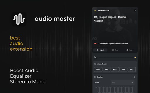 Audio Master Equalizer, Sound Booster, Auto Volume from Chrome web store to be run with OffiDocs Chromium online Audio Master Equalizer, Sound Booster, Auto Volume from Chrome web store to be run with OffiDocs Chromium online