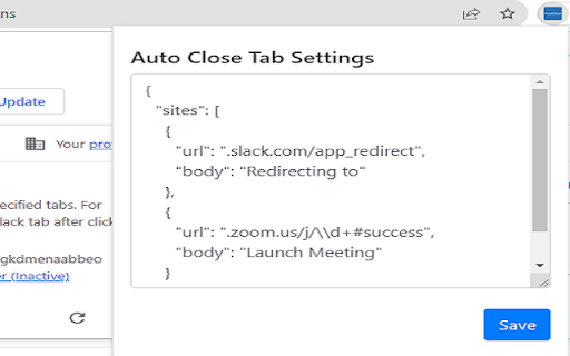 Auto Close Tabs from Chrome web store to be run with OffiDocs Chromium online Auto Close Tabs from Chrome web store to be run with OffiDocs Chromium online