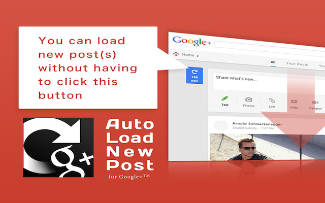 Auto Load New Posts for Google+™ from Chrome web store to be run with OffiDocs Chromium online Auto Load New Posts for Google+™ from Chrome web store to be run with OffiDocs Chromium online