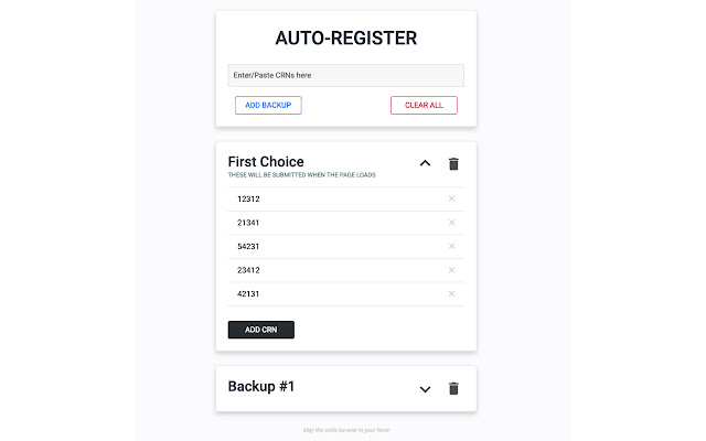 Auto Register from Chrome web store to be run with OffiDocs Chromium online Auto Register from Chrome web store to be run with OffiDocs Chromium online
