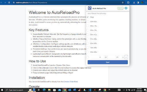AutoReloadPro from Chrome web store to be run with OffiDocs Chromium online AutoReloadPro from Chrome web store to be run with OffiDocs Chromium online