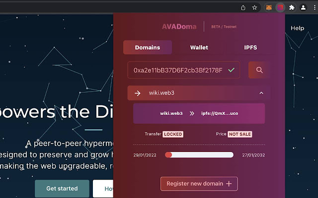 AVADoma Domains for IPFS, AVAX Wallet from Chrome web store to be run with OffiDocs Chromium online AVADoma Domains for IPFS, AVAX Wallet from Chrome web store to be run with OffiDocs Chromium online