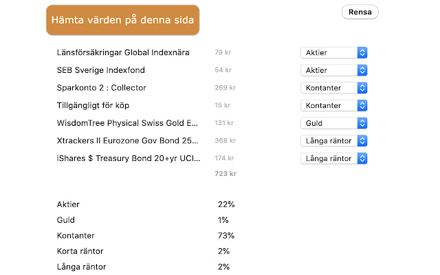 Avanza tillgångsfördelning from Chrome web store to be run with OffiDocs Chromium online Avanza tillgångsfördelning from Chrome web store to be run with OffiDocs Chromium online