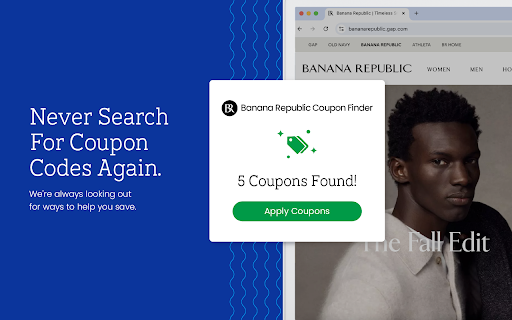 Banana Republic Coupon Finder Official Coupons Best Deals from Chrome web store to be run with OffiDocs Chromium online Banana Republic Coupon Finder Official Coupons Best Deals from Chrome web store to be run with OffiDocs Chromium online