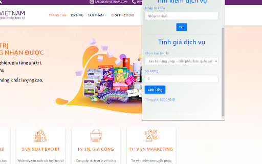 Bao bì trọn gói Lvb Việt Nam from Chrome web store to be run with OffiDocs Chromium online Bao bì trọn gói Lvb Việt Nam from Chrome web store to be run with OffiDocs Chromium online