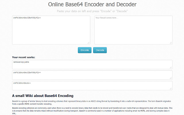 Base 64 Encoder and Decoder from Chrome web store to be run with OffiDocs Chromium online Base 64 Encoder and Decoder from Chrome web store to be run with OffiDocs Chromium online
