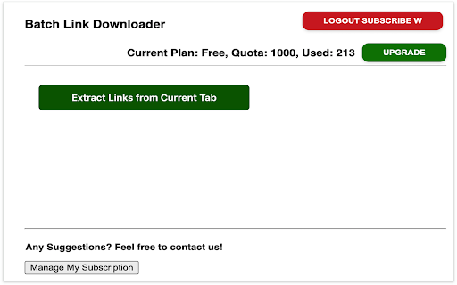 Batch Link Downloader from Chrome web store to be run with OffiDocs Chromium online Batch Link Downloader from Chrome web store to be run with OffiDocs Chromium online