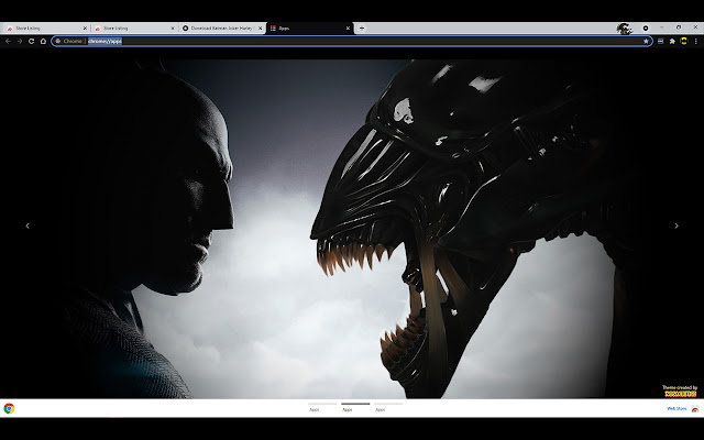 Batman v Xenomorph from Chrome web store to be run with OffiDocs Chromium online Batman v Xenomorph from Chrome web store to be run with OffiDocs Chromium online