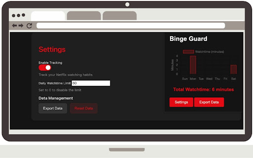 Binge Guard from Chrome web store to be run with OffiDocs Chromium online Binge Guard from Chrome web store to be run with OffiDocs Chromium online